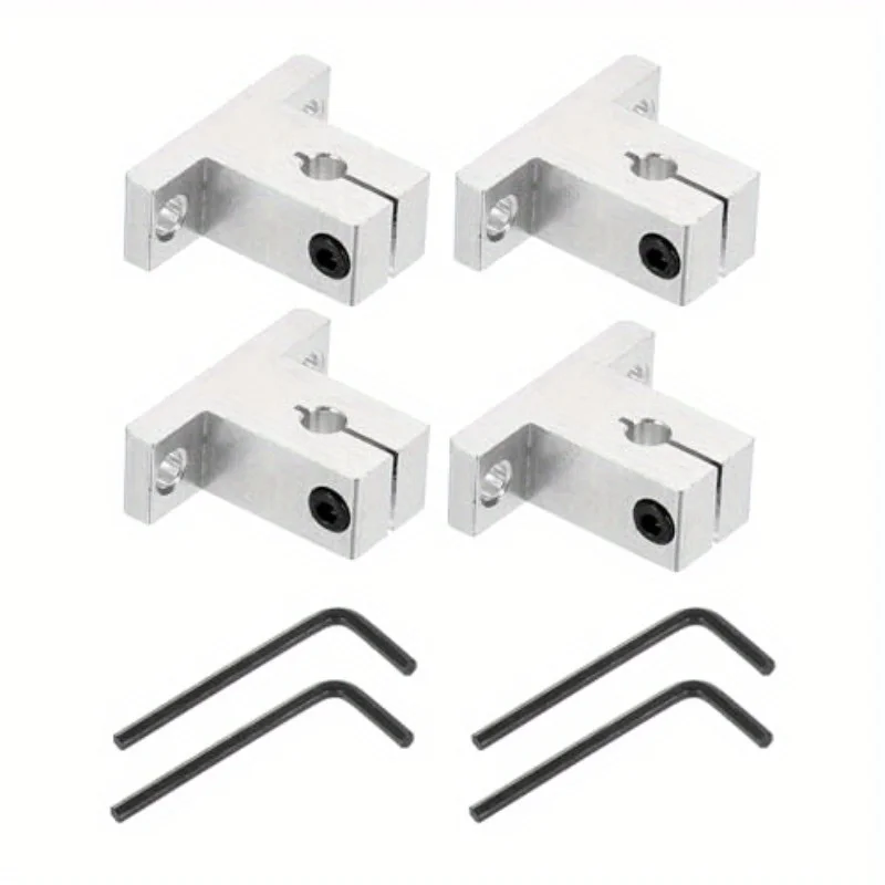 

4 SK6 Aluminum Linear Rod Track Bearings, 6mm Diameter, and 3D Printer Automation - Durable Mounting Bracket wit