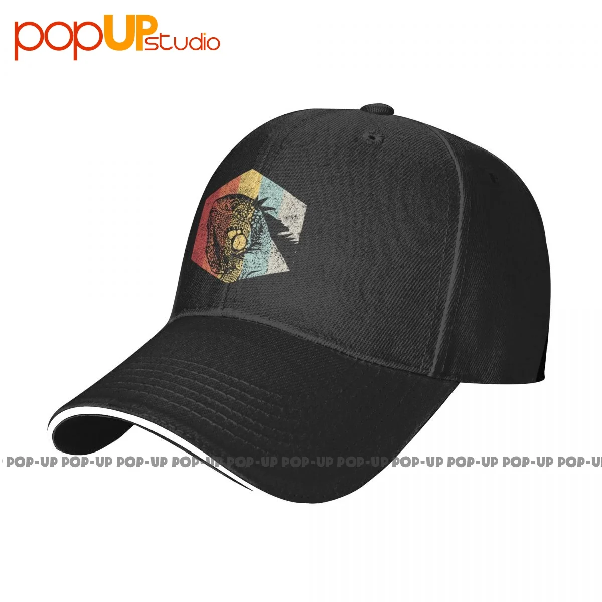 Retro Iguana Gift Lizards Sandwich Cap Baseball Cap Trucker Hat Gift Novelty Adjustable