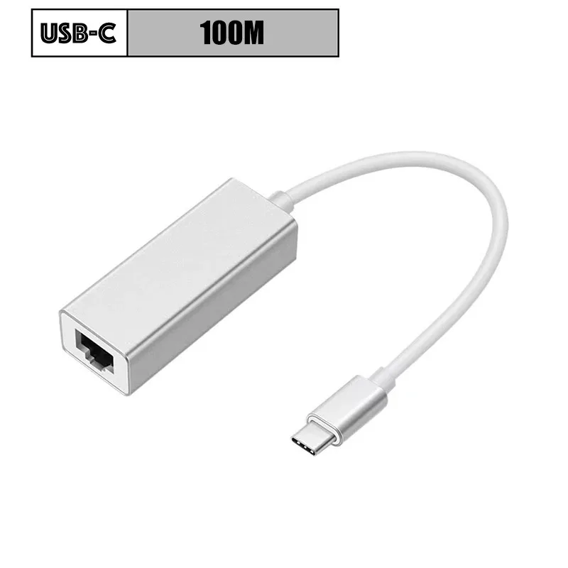 100/1000Mbps USB C محول إيثرنت خارجي بطاقة الشبكة نوع C إلى RJ45 LAN كابل الإنترنت السلكي لأجهزة ماك بوك PC ويندوز 7 8 10