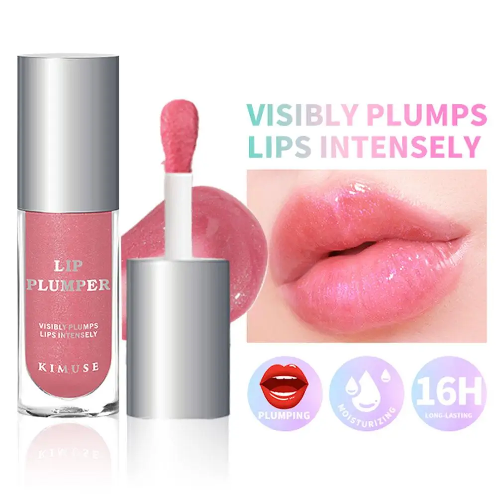 Lip Plump óleo hidratante, Gloss maquiagem, brilho, brilho, duradouro, plenitude, acabamento plumping, visivelmente lábios, duradouro, B8H3