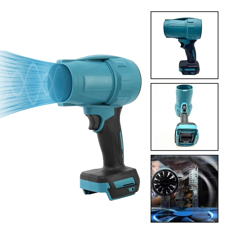 Industrial Jet Fan Blower Handheld Strong Wind 21V Household Electric Hair Dryer Suitable for Makita 18V Lithium Battery