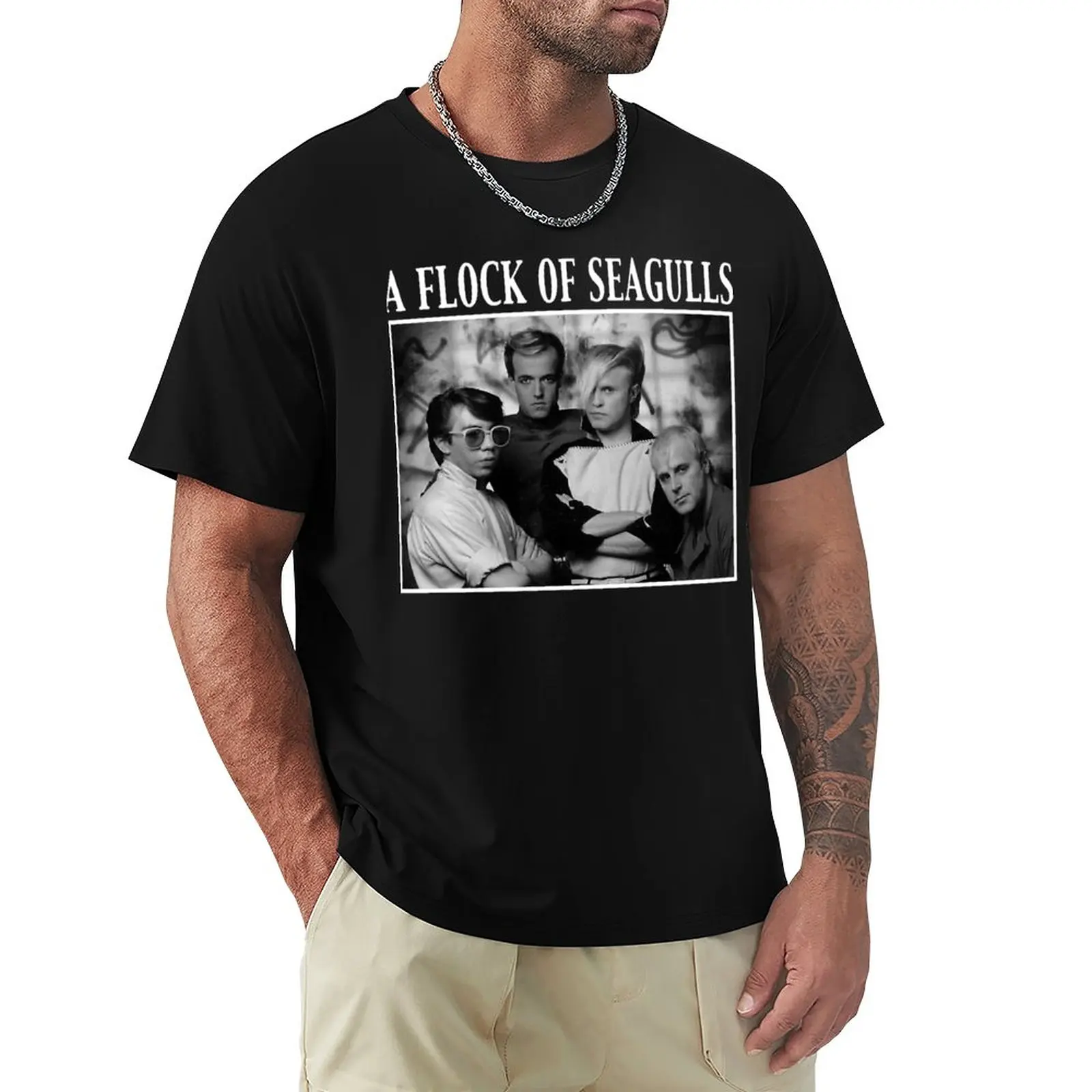 

A flock of seagulls picture singer vintage T-Shirt T-Shirt kawaii clothes mens graphic t-shirts big and tall