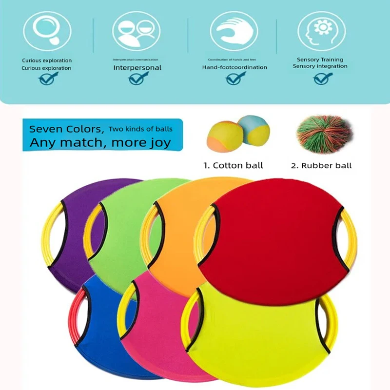 الأطفال الكبار في الهواء الطلق لعبة التعاون التفاعلي الوالدين والطفل حفلة قرص مرن مجداف الكرة لعبة ممتعة رمي لعبة تدريب