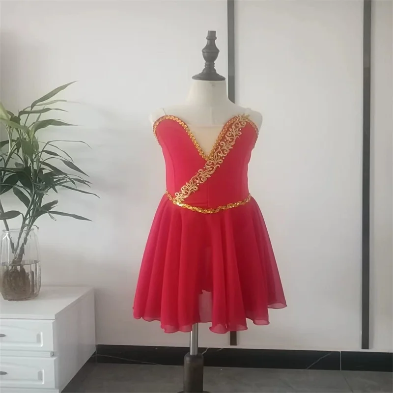バレエチュチュドレス子供のための女の子競技芸術スケートドレス社交ダンス服クラシックダンスモダンダンス衣装