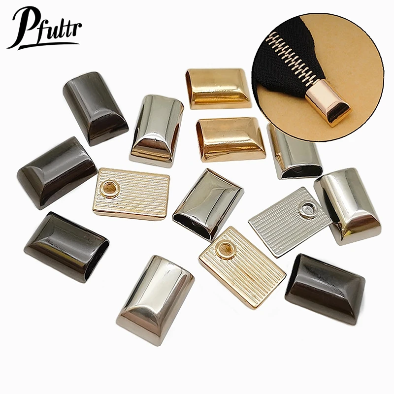 10Pcs Metal Zipper Stopper Zipper Tail Clip Stop Tail Plug Head With Screw Diy Sewing Leather Hardware Craft