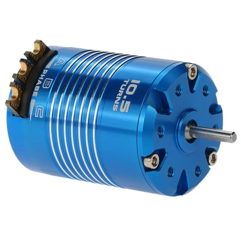 Motor sin escobillas con sensor 540 de alta eficiencia para coche RC 1/10 azul, 10,5 T 3450KV