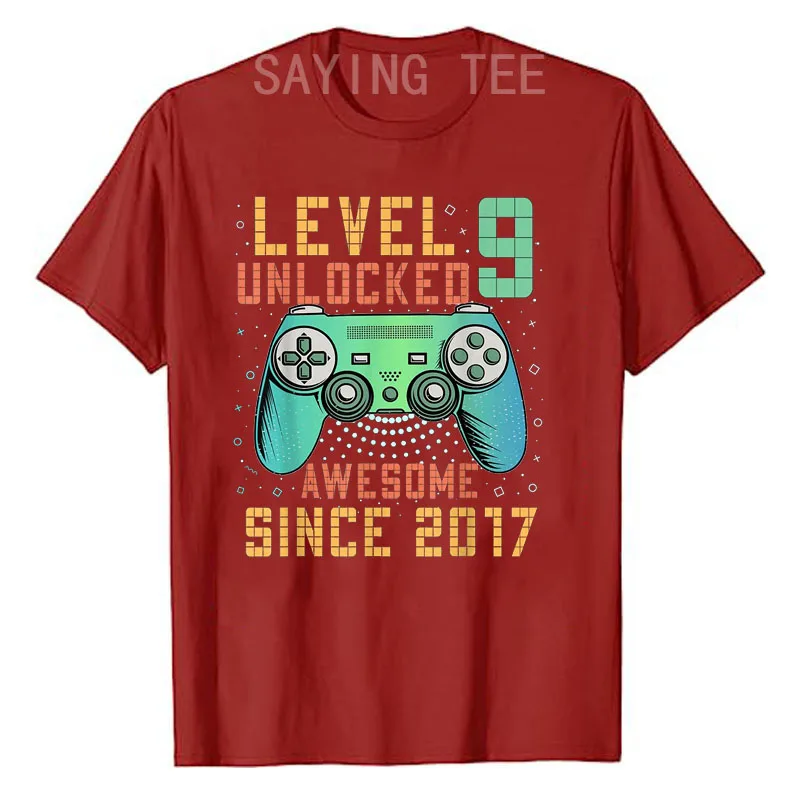 Level 9 Freigeschaltet – Fantastisch seit 2017 Gaming-T-Shirt – Geschenk zum 9. Geburtstag für 9-jährige Jungen – Gamer-T-Shirt – Coole Geschenke für Söhne zum Geburtstag – Detail 10