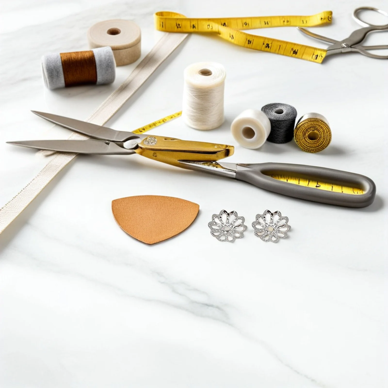 

1000pcs 7Mm Jewelry Findings Material Diy Accessories For Necklace Bracelet Making Flower Bead Caps Spacer End Caps Silver