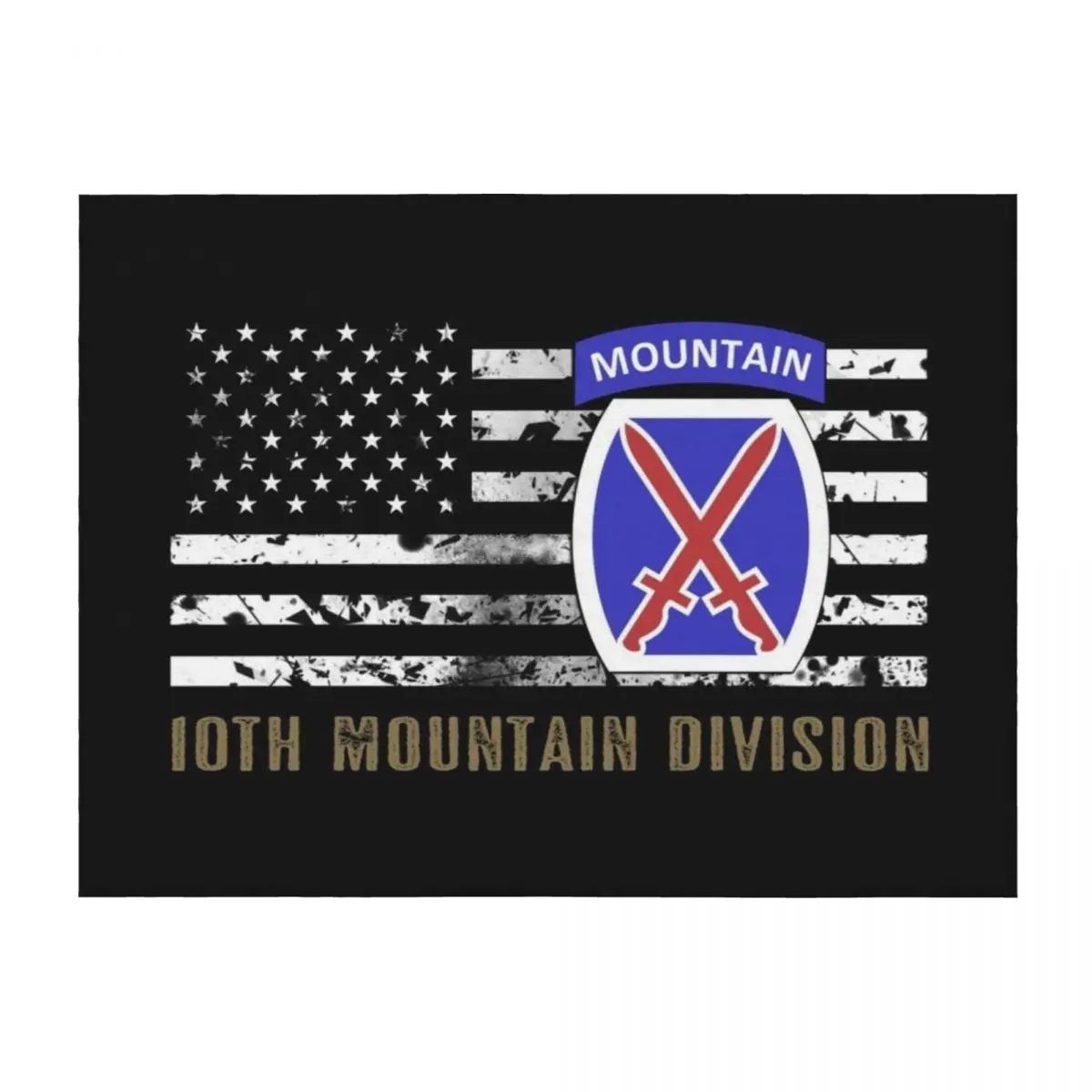 

10th Mountain Division (Distressed Flag) Throw Blanket Sofa Throw Luxury Brand Warm Decorative Sofas Blankets