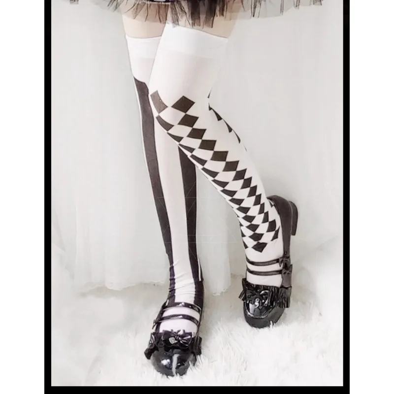 Halloween Zubehör Requisiten Clown Socken Cosplay Zubehör Kostüm Partys Asymmetrische Mid Tube Socken Erwachsene