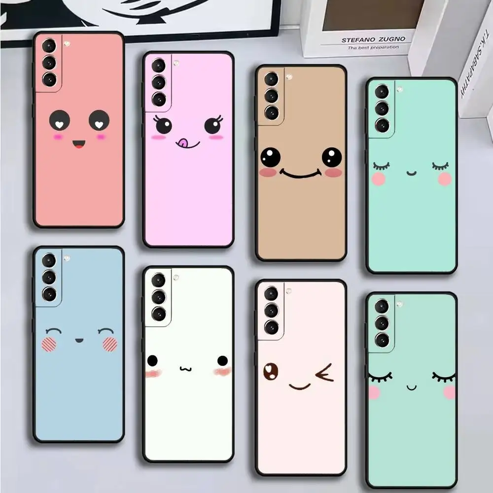 

Cute Emoji Phone Case For Samsung GalaxyA13,21s,22,31,32,52,53,71,72,73,Soft Black Cover