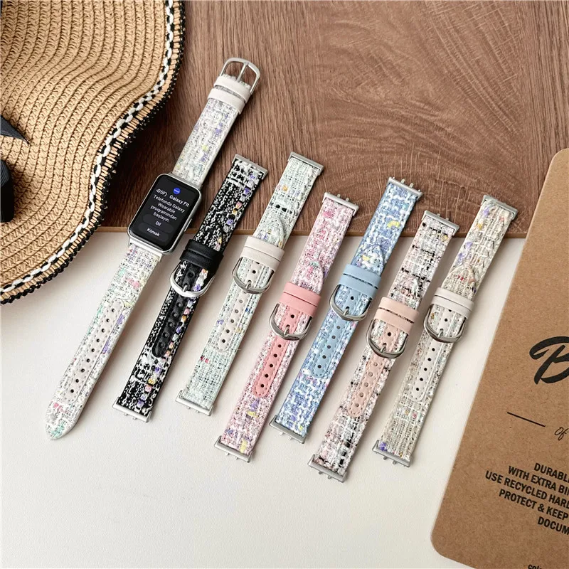 Luxury Fashion Woven Watch Band for Samsung Galaxy Fit3 smart replacement wristband strap Fit3 loop watchband