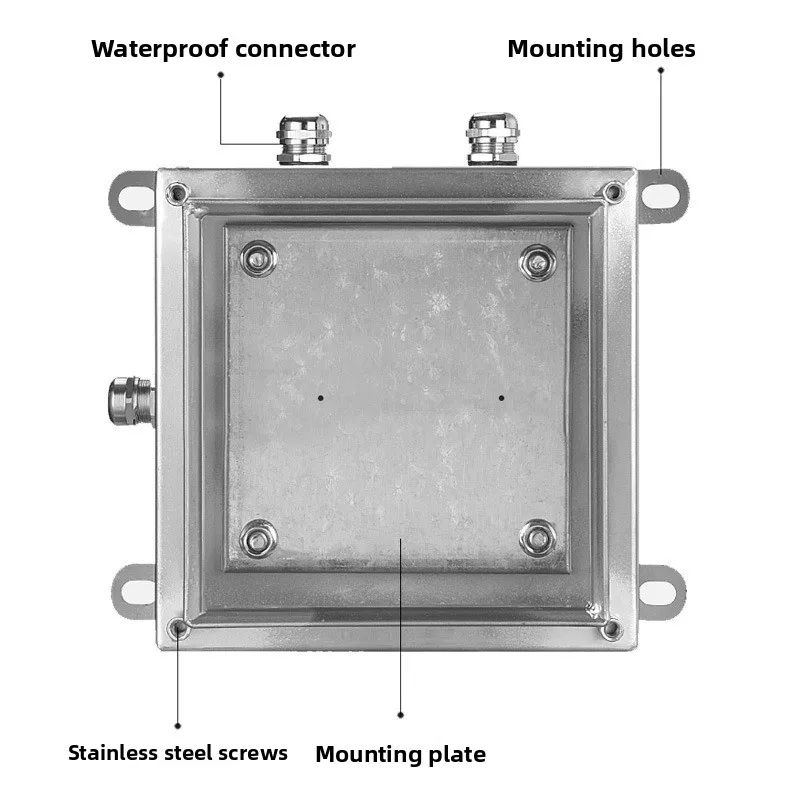 For Outdoor Triple Protection UK Terminal Box 316L 201 304 Stainless Steel Outdoor Waterproof Junction Box