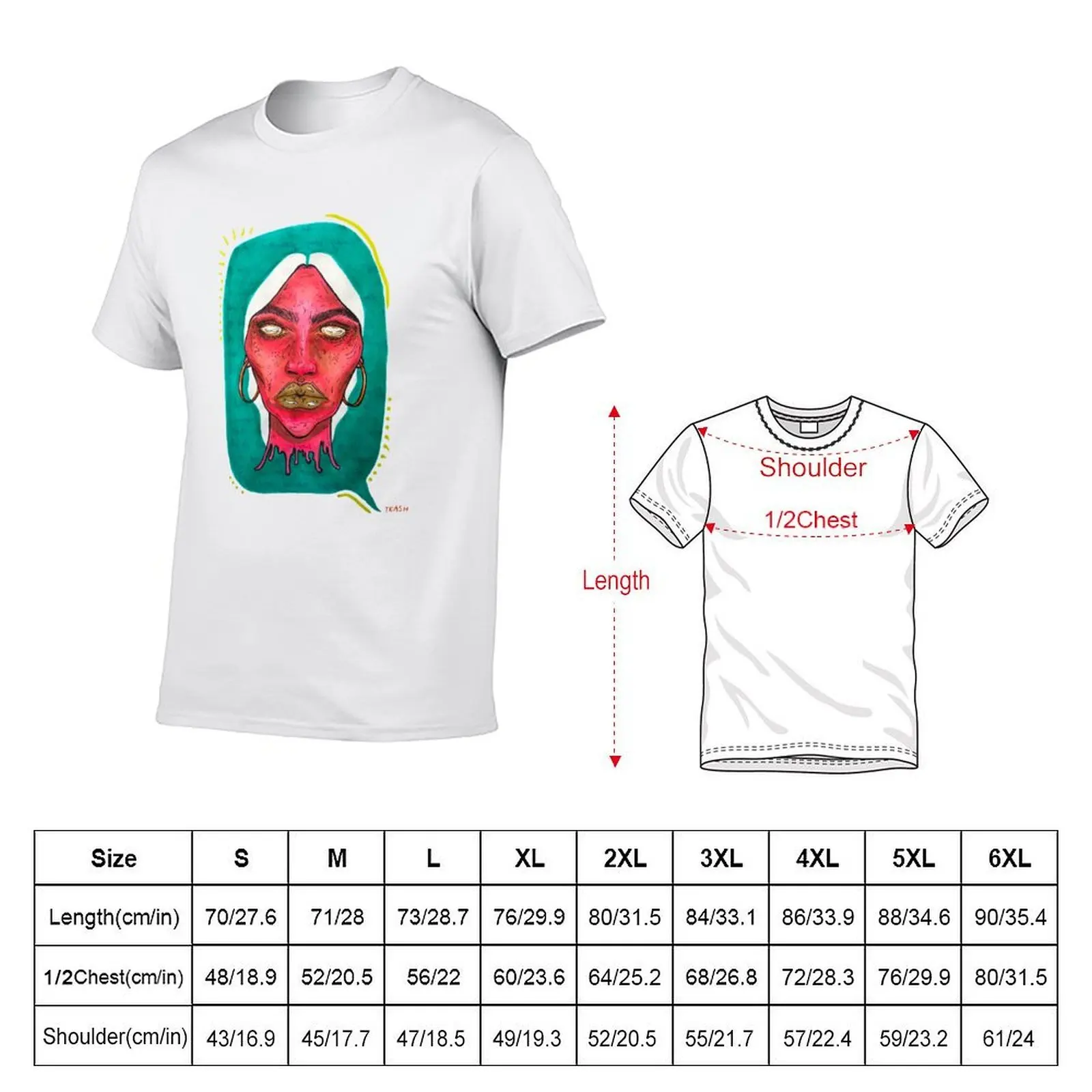 Trash T-Shirt blacks oversized anime shirts men