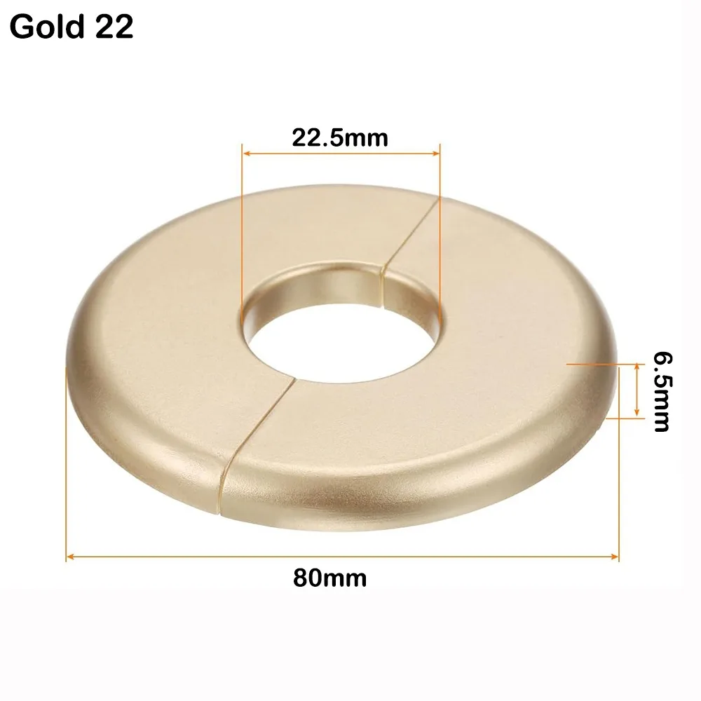 

Useful ABS Shower Faucet Cover Round White Pipe Wall Covers Black Faucet Decor Kitchen