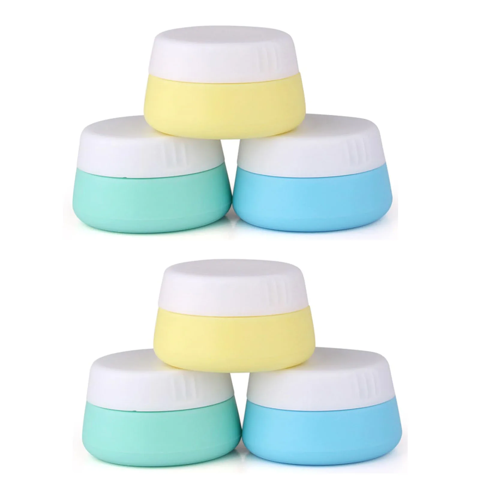 6 Pack Silicone Jar 20ML Travel Sized Container Container for Storage Makeup Pot Cream Jars Portable Dispenser Cream Bottles