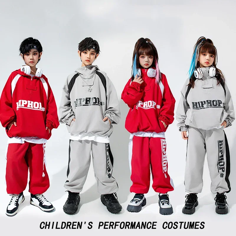 

Girls Boys Ballroom Dance Clothing Kids Jazz Dance Costume Hip Hop Dance Clothes Kpop Outfit Stage Performance Wear
