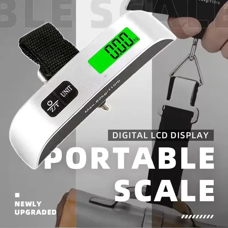 2026 New Electronic Portable Digital Scale 110lb/50kg - LCD Display Luggage Hanging Suitcase Travel Baggage Bag Weight Balance