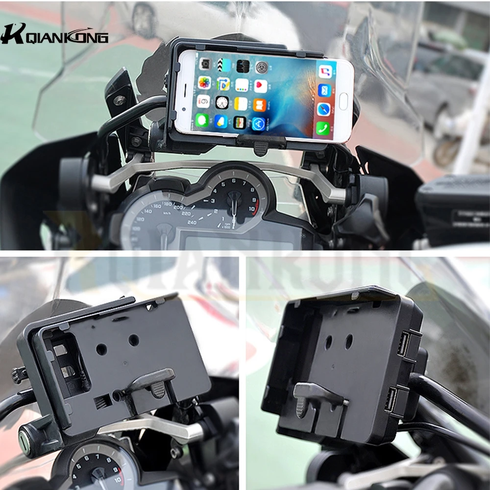 Navigation Bracket MotorcycleFor Honda CRF1000L Africa Twin CRF1000L 2016 -2018 USB Charger Mobile Phone Holder Stand Bracket