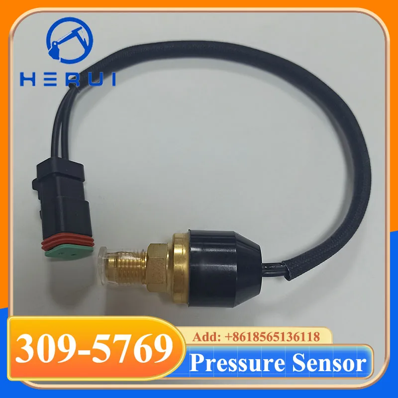 

High Quality E320D Excavator Parts C6.4 Engine 3095769 Pressure Switch Sensor 309-5769 with Male Connector