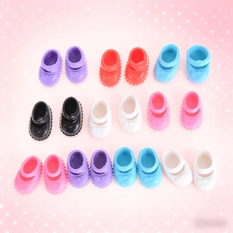 10Pcs Mini Doll Shoes Set | Random Color Casual Shoes for 12cm Doll