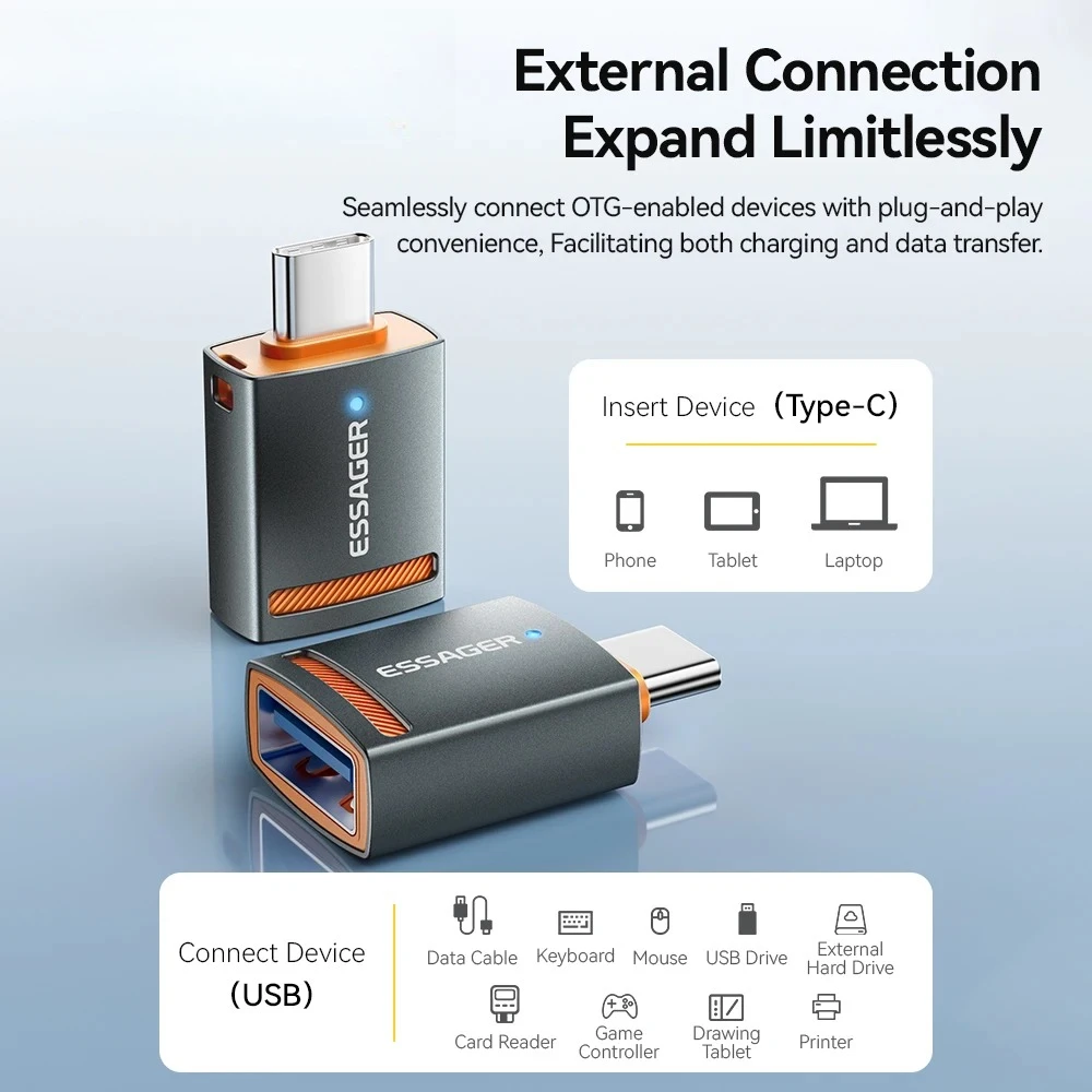 USB3.0 OTG Adapter Type-C USB-A Micro Female to USB Micro iP Type-C Male Converter For Macbook iPhone Xiaomi OTG Adapter