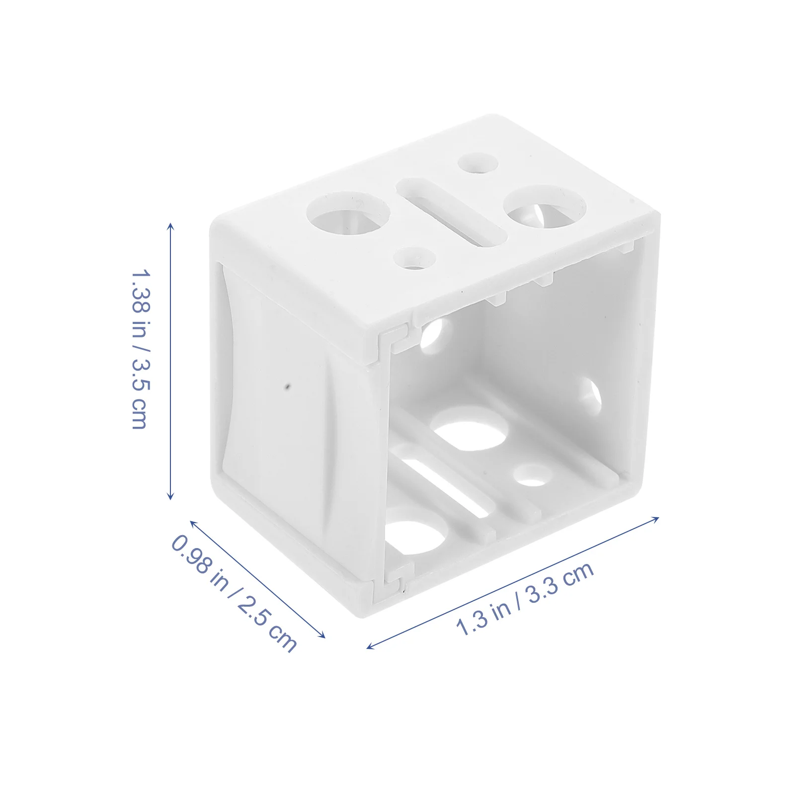 12 قطعة بين قوسين أعمى عالية القوة ABS الأبيض البسيطة أعمى عقد أسفل بين قوسين نافذة صندوق تصاعد حامل لقضبان الستائر