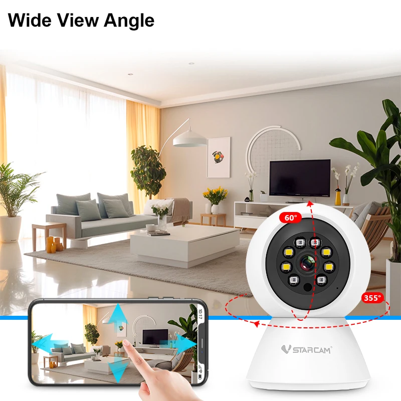 Vstarcam 3MP IP Camera Smart Home Indoor WiFi Wireless Surveillance Audio Cam CCTV Auto Tracking Security  Baby Monitor