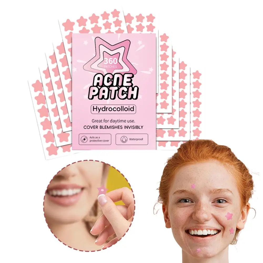 Colorful Cute Star Heart Shaped Acne Treatment Sticker Invisible Acne Cover Pimple Patch Women Facial Skin Care Makeup Tools