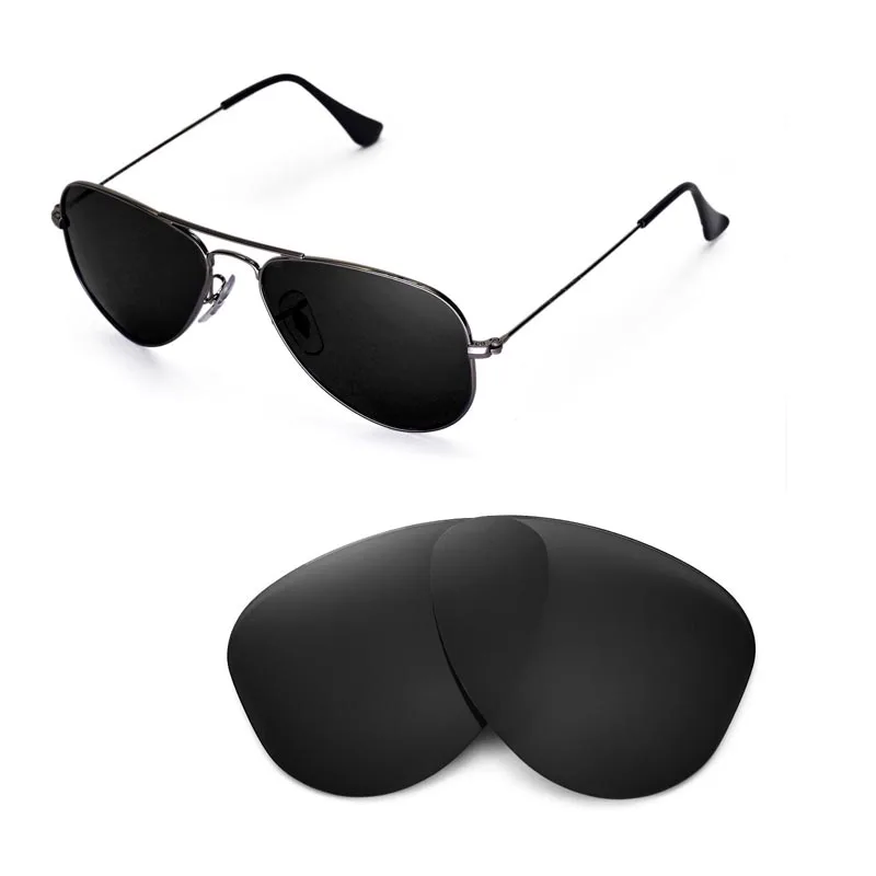 Walleva Polarized Replacement Lenses for Ray-Ban Aviator RB3044 52mm Sunglasses