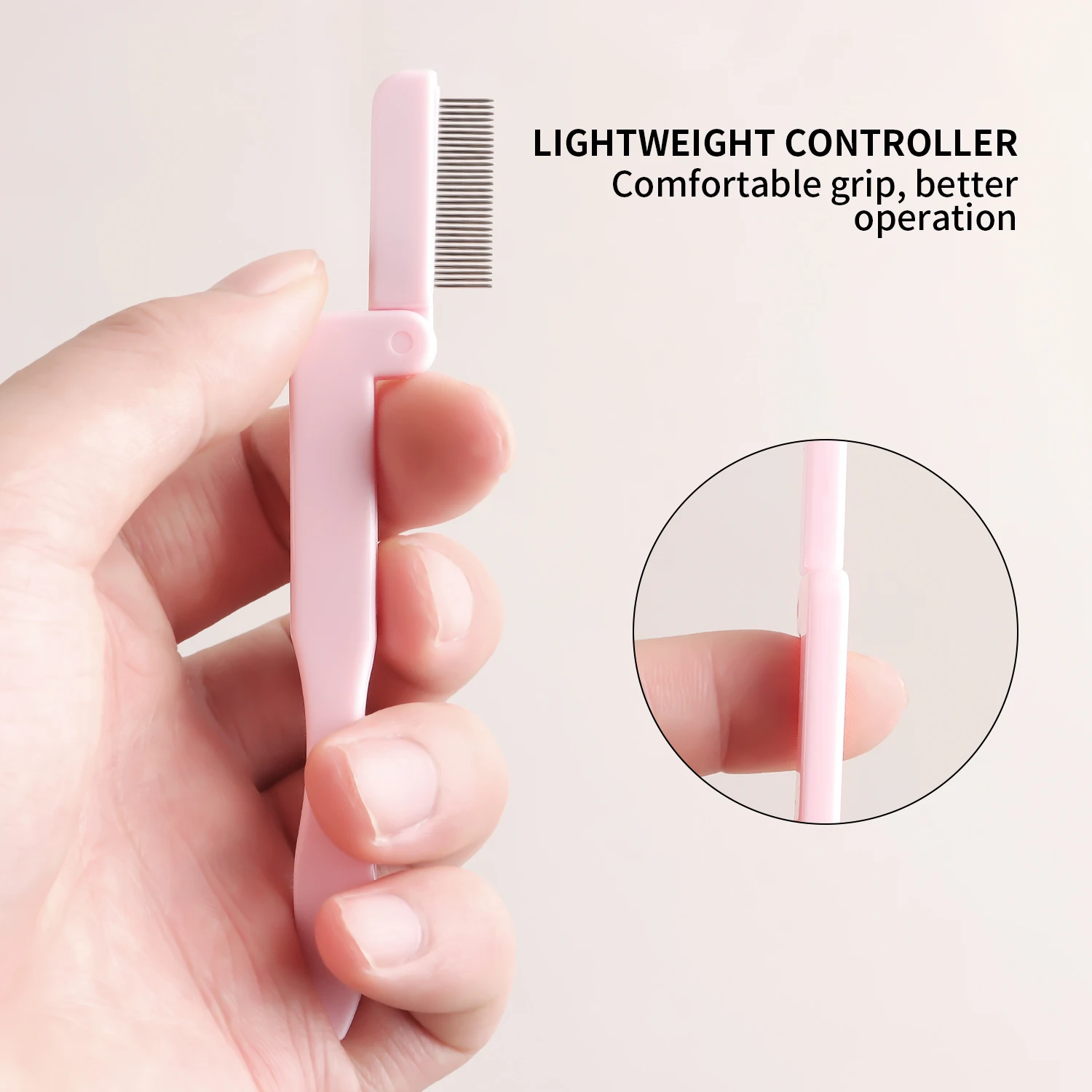 Strumento separatore ciglia Denti in acciaio Pettine per ciglia Sopracciglio Pieghevole Spazzola per ciglia con design Pettine per mascara per trucco occhi donna