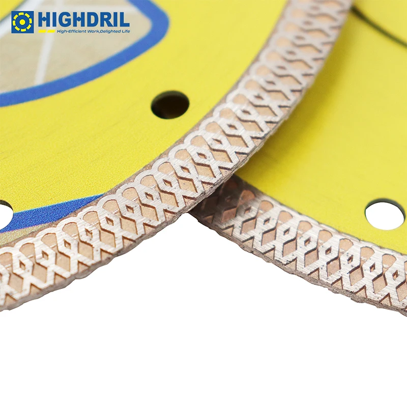 HIGHDRIL 1pc Diamond175mm/7inch X Mesh Dry Cutting Disc For Ceramic Tile Granite Marble Saw Blade On 22.23mm Angle Grinder