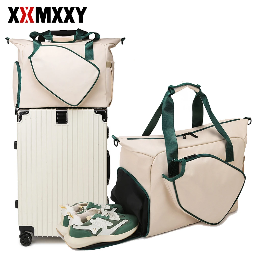 1PCS Gym Bag with Shoes Compartment and Wet Pocket, Gym Backpack Waterproof Sports Bags with Table Tennis Racket