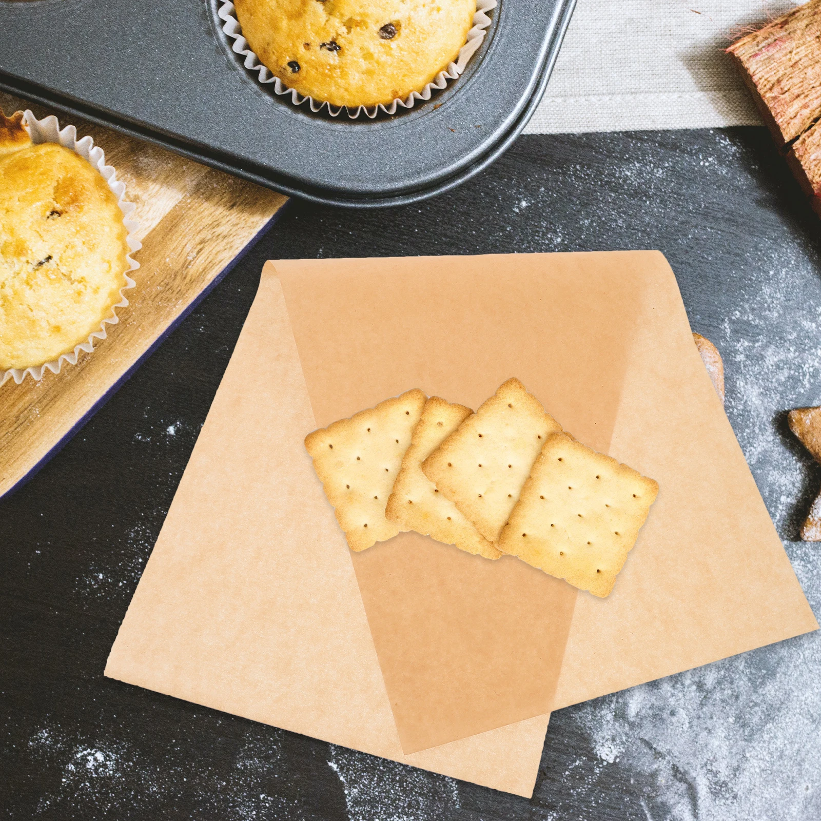 

150 Sheets Parchment Baking Paper Thickened Greaseproof Kitchen Baking Sheets for Cakes Cookies Bread Bbq Roasting