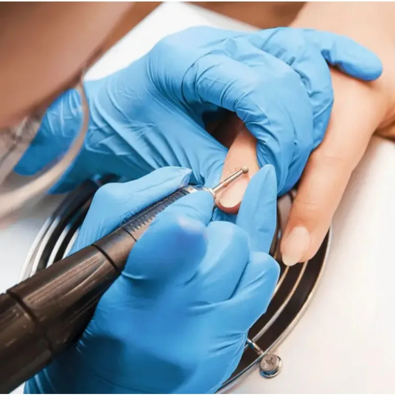 20PCS Blue Nitrile Gloves for Kitchen Cleaning Car Repair Tattoo Gloves Dishwashing Gloves Waterproof Powder-Free