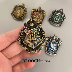 Magical Academy Harried broche creativo Hogwarts Slytherin Logo, insignia de aleación de Metal, Pin de solapa, accesorios de ropa, joyería