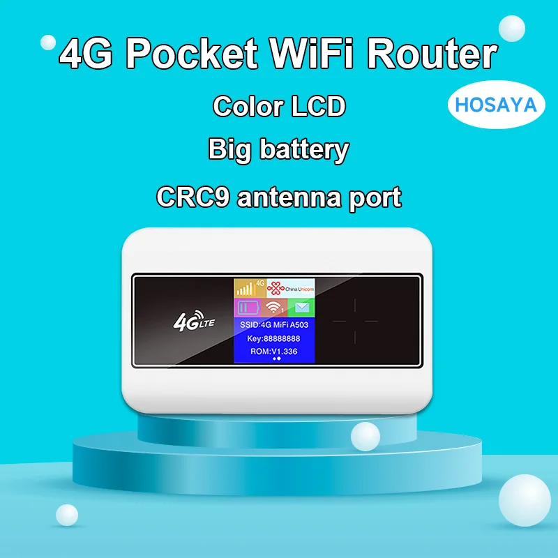 

4G SIM card wifi router color LCD display lte modem Sim Card pocket MIFI hotspot 10 WiFi users built-in battery portable WiFi