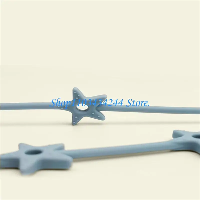 Silicone Baby Pacifier Chain Star-shaped Anti-loss Rope Fall Prevention Belt