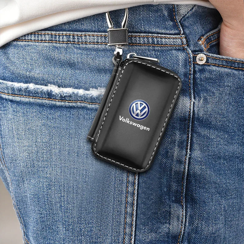 Car Key Holder Pouch Wallet Housekeeper Key Case Mini Card Bag For Volkswagen Tiguan Golf-4 5 6 Jetta Lavida Polo Tiguan Passat