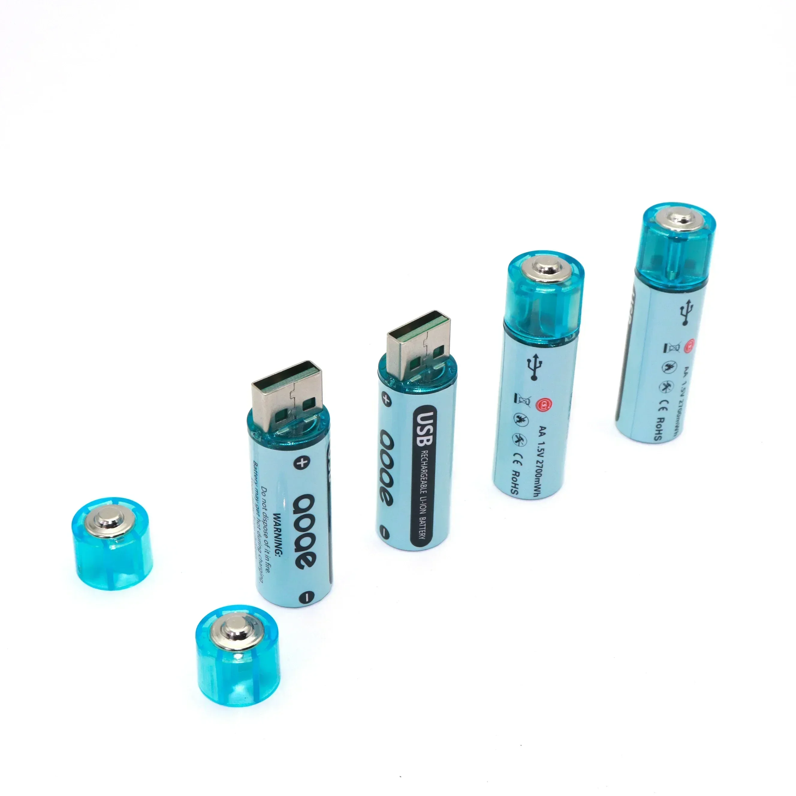 USB AA 1.5V 1500mWh Rechargeable Li-ion Battery USB direct charging Suitable for Remote control, flashlight, electric toy etc