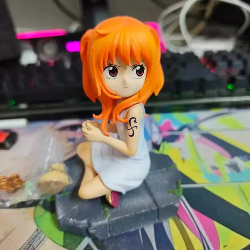 

One Piece Nami Anime Figure Q Version Figurine Desktop Ornament Computer Case Decoration Anime Peripheral For Adult Fans