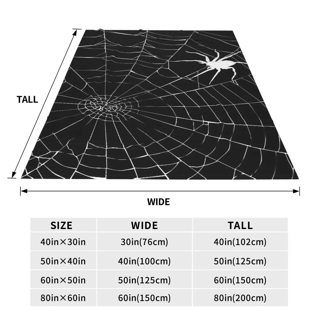 Black White Spider And Cobweb Blanket Flannel Sofa Throw Blanket Portable for Couch Bedding Outdoor Throws Bedspread Quilt