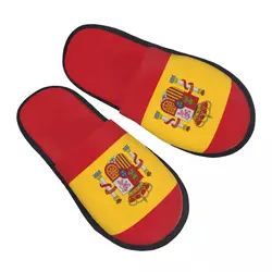 Custom Flag Of Spain Soft Memory Foam House Slippers Women Spanish Patriotic Comfy Warm Anti-skid Sole Slipper