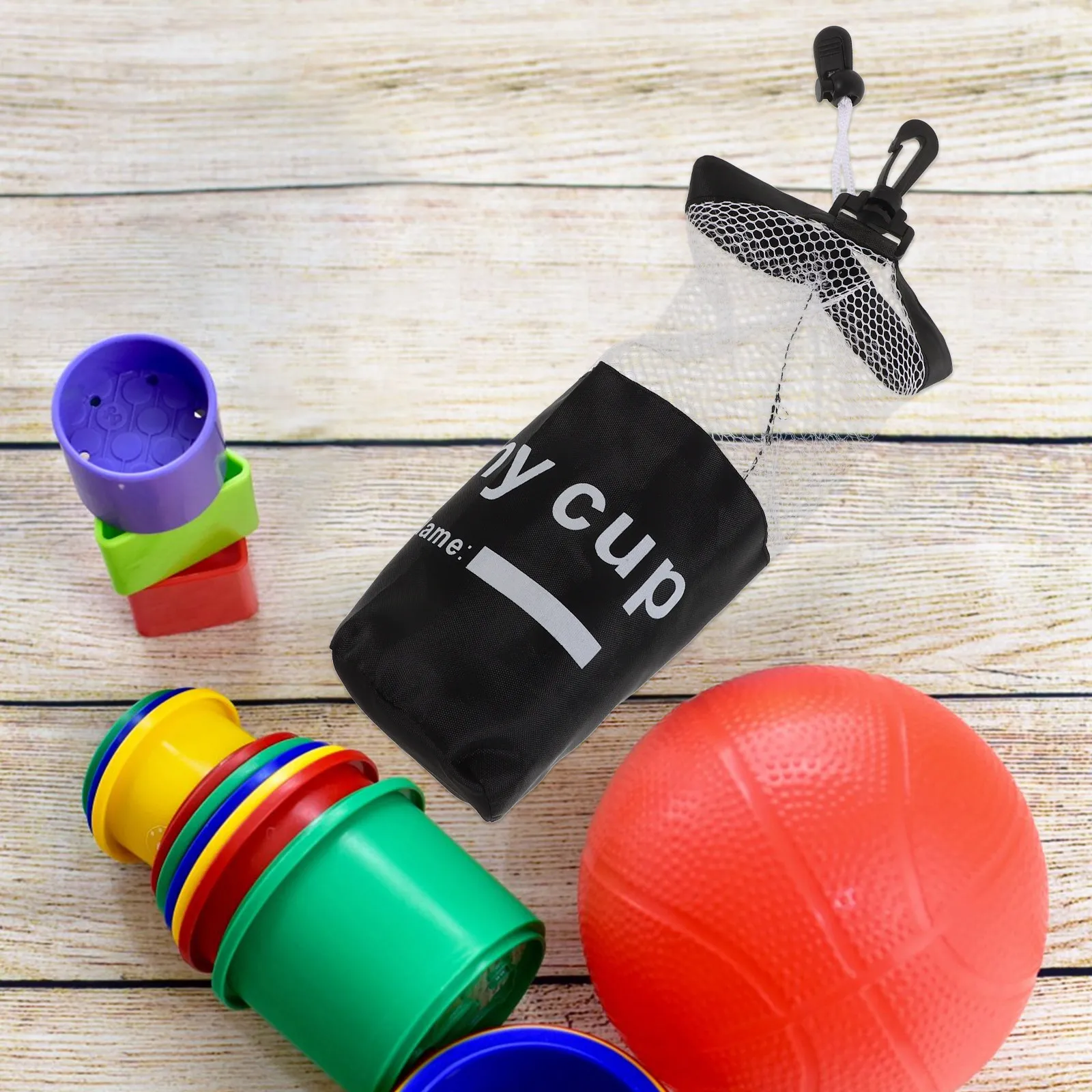 Stacking Cup Storage Bag Mesh Drawstring Sports Equipment Bag for Speed Stacking Cups Tournament Practice Home Training Portable