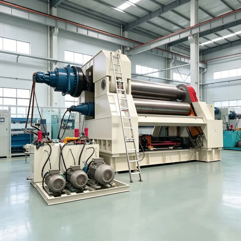 Automatic Plate Rolling Machine Vertical Type Steel Roller Stainless Steel Building Construction Structural Steel Fabrication