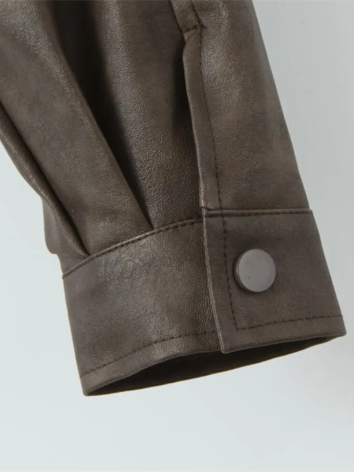 Retro Amerikaanse Koffie Bruin Zwaar Werk Cool Sweet Jaet Leren Jas Dames Lente Herfst Nieuwe Sle ort Bruine Bovenkleding Trendy