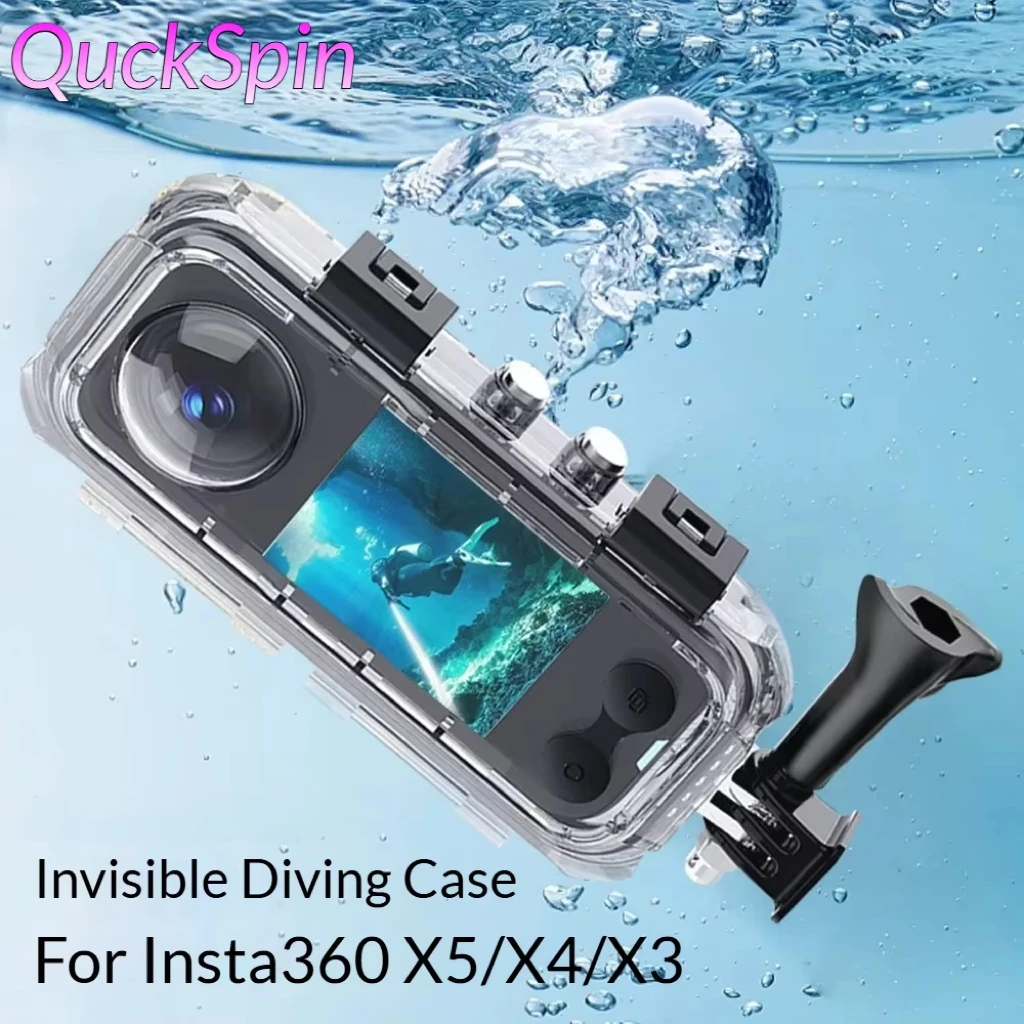 

45M Invisible Dive Case For Insta360 X5/X4/X3 360 Degree Housing Underwater Waterproof Protective Shell Panoramic accessorirs
