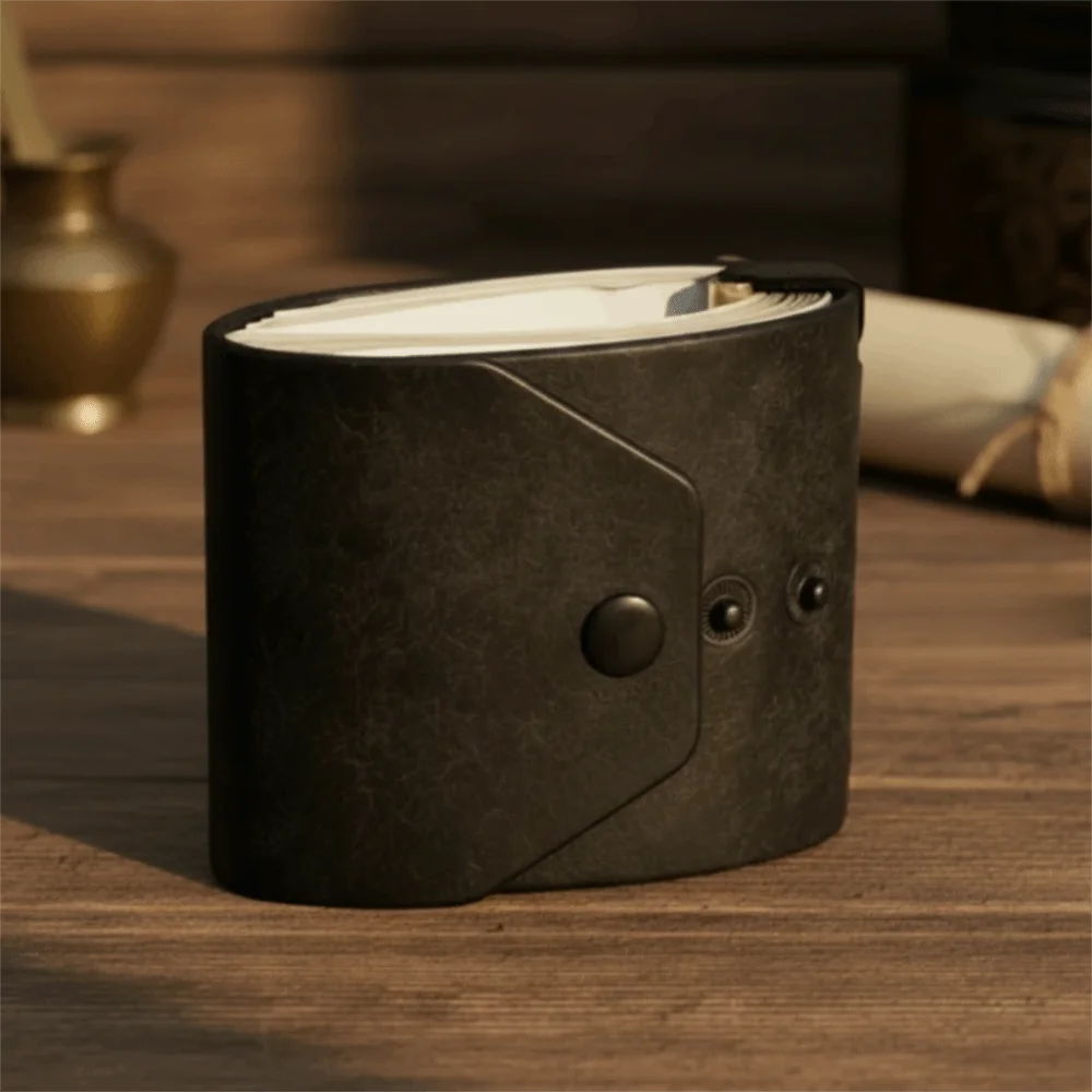 

Convenient Solid Color Cash Wrap Wallet With Clasp Lightweight Money Holder Multifunction Leather Pocket Wallet Festive