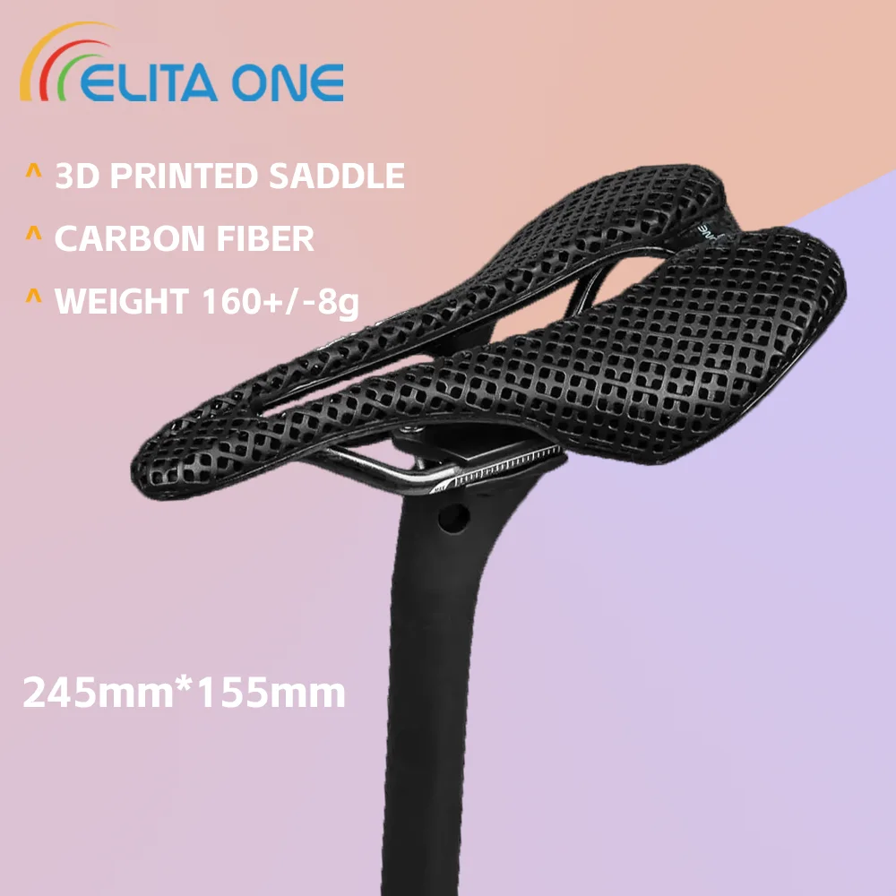 

elitaone 3D Printed Saddle CarbonRoad Bike Ultralight Hollow Comfortable Breathable Cycling Seat Part