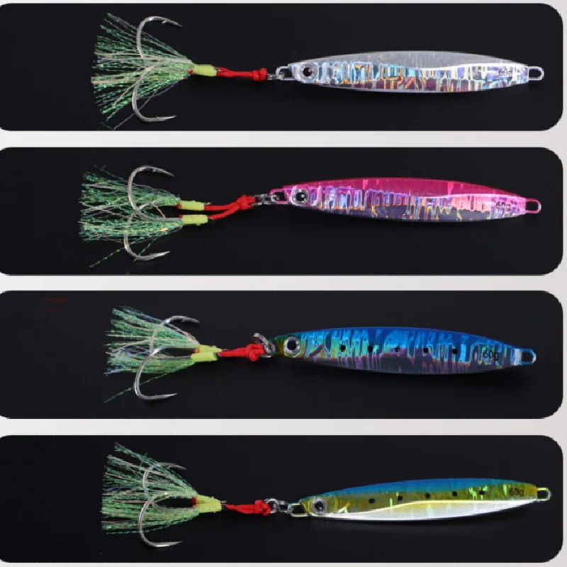 4 pz/lotto Micro Butterfly Metal Jig Fishing Lure Bait Jigging tonno Slow Lure Hook